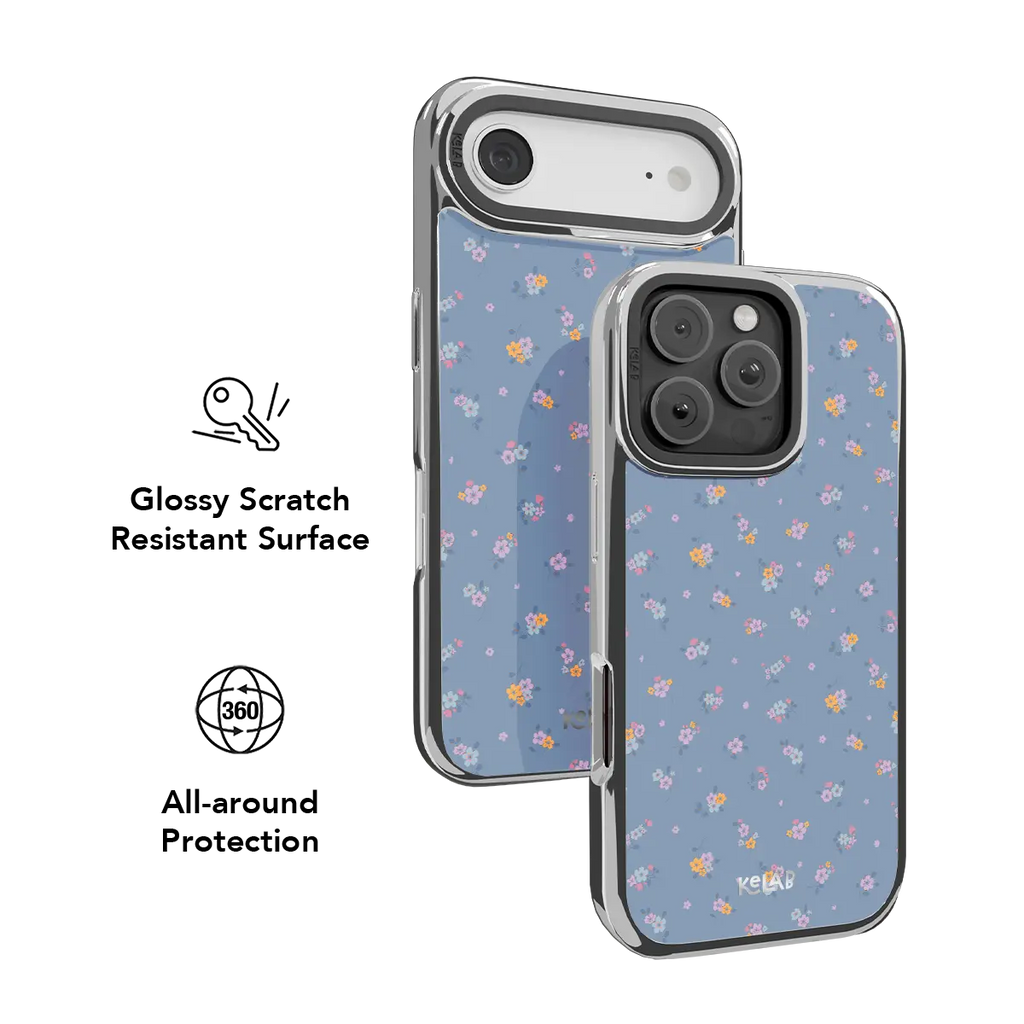 Tiny Meadow | Pastel Blue Floral iPhone Case