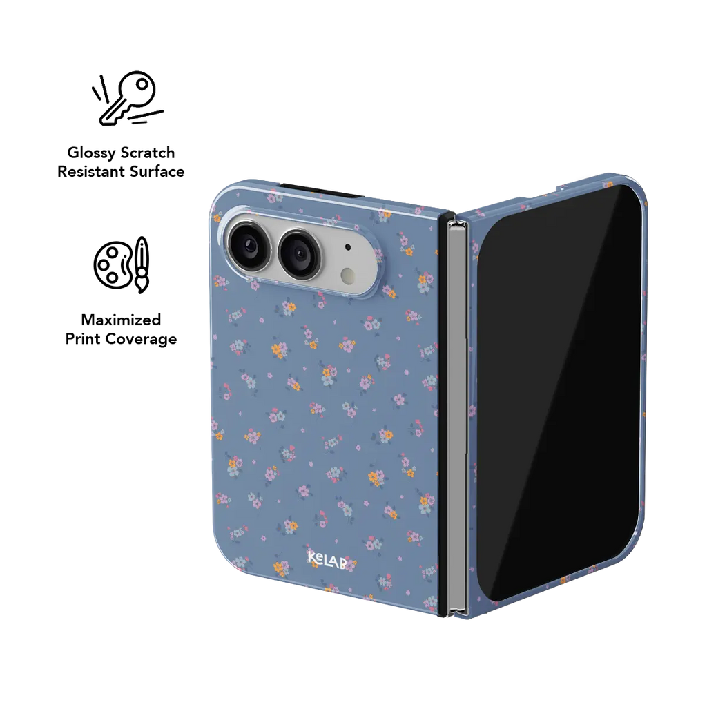 Tiny Meadow | Pastel Blue Floral iPhone Case