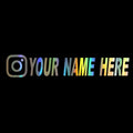Custom username car stickers personalized Instagram motorcycle vinyl stickers