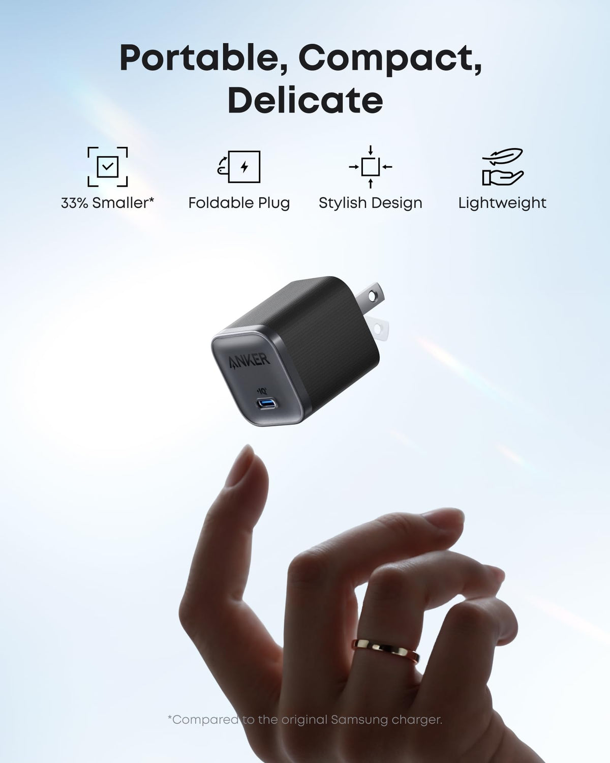 Anker Nano Charger (45W) with USB-C to USB-C Cable IPHONE 18/ IPHONE 17 PRO/PRO MAX