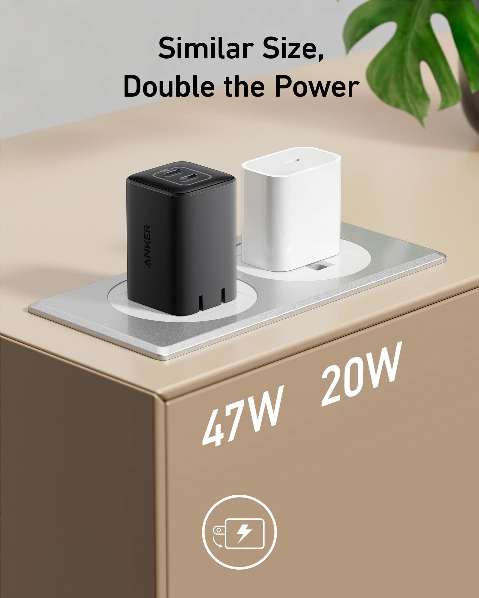 Anker 20W - 47W iPhone 18/ 17 Wall Cube