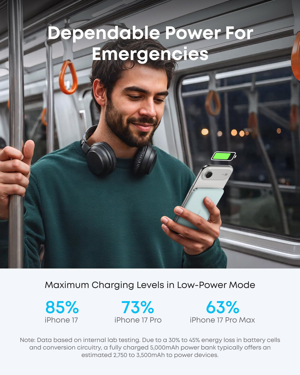 Anker Nano Power Bank (5K, compatible w/ iPhone 17 series and iPhone 18 series