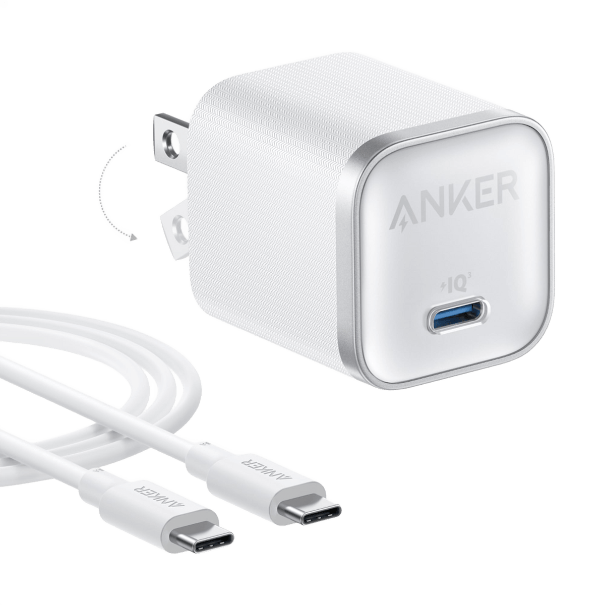 Anker Nano Charger (45W) with USB-C to USB-C Cable IPHONE 18/ IPHONE 17 PRO/PRO MAX