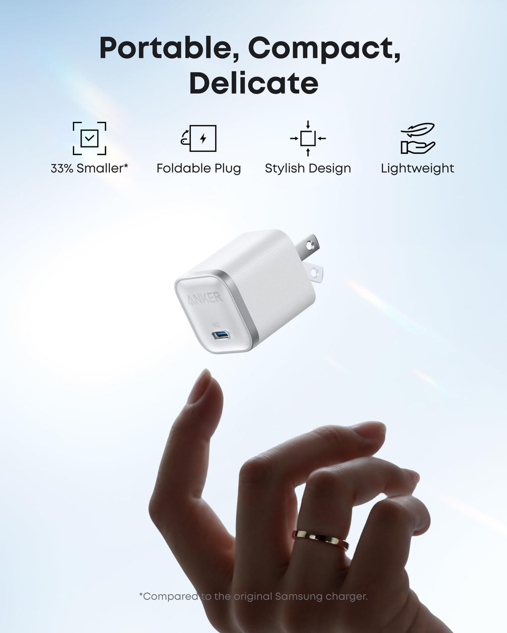 Anker Nano Charger (45W) with USB-C to USB-C Cable IPHONE 18/ IPHONE 17 PRO/PRO MAX