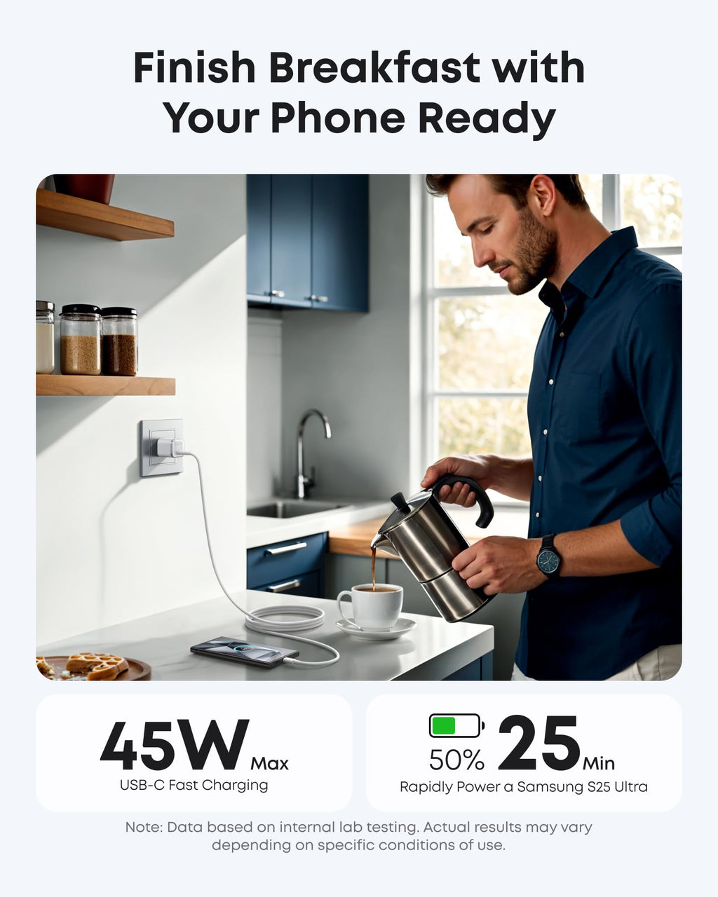 Anker Nano Charger (45W) with USB-C to USB-C Cable IPHONE 18/ IPHONE 17 PRO/PRO MAX